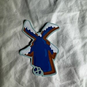 Dutch Bros Snowy Gingerbread Windmill Sticker